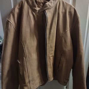 Tan Biker Coat size small/medium